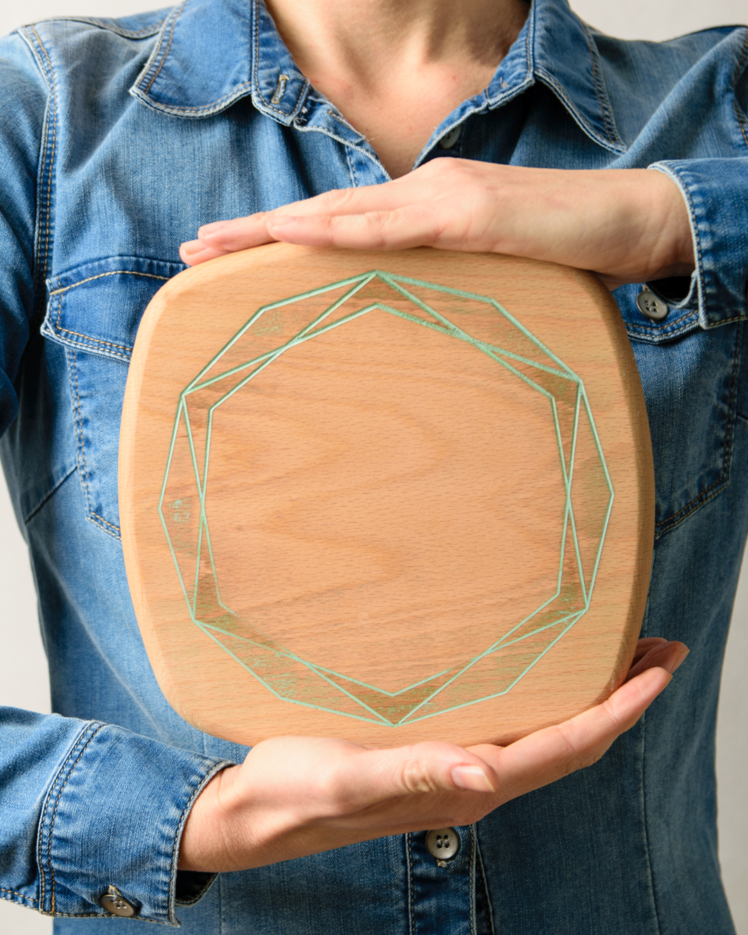 Tabla queso geometría de Néboa na ría